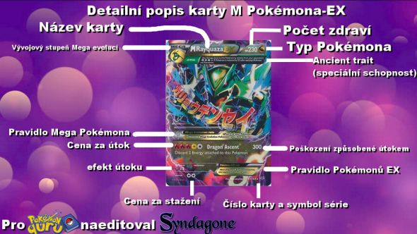 Detailní popisek karty Pokémona M EX