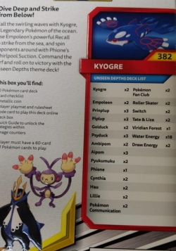 Pokémon Kyogre PCD - seznam karet